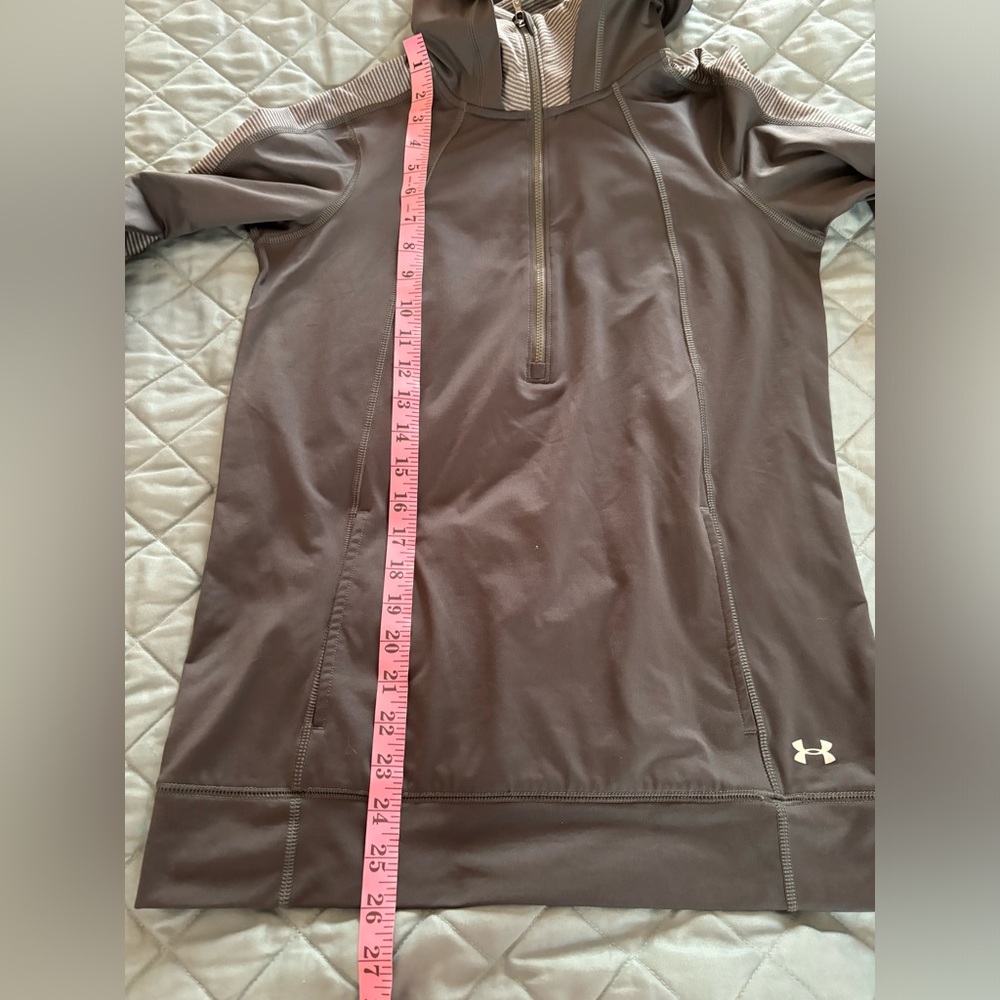 UNDER ARMOUR Charcoal Quarter-Zip Hoodie - Picture 11 of 12